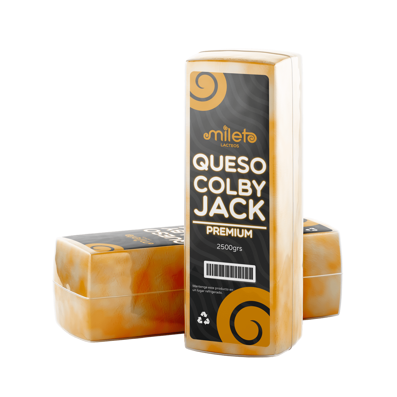Bloque de queso Colby Jack x 2500 grs tajado CheeseOkay